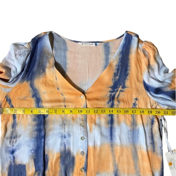 NWT Given Kale Tie Dye Blouse - Picture 8 of 13